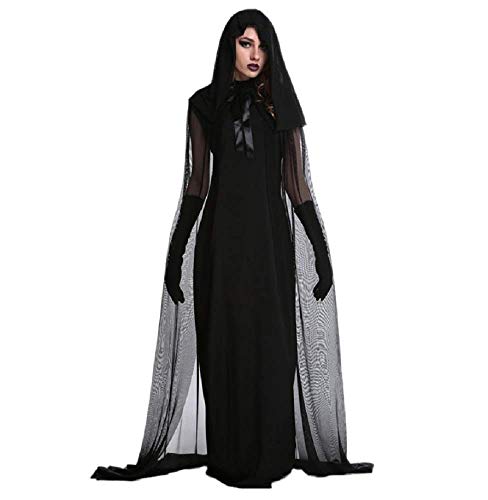 Costume Regina da Strega Vampiro Gotico Abito Carnevale Halloween 8426 